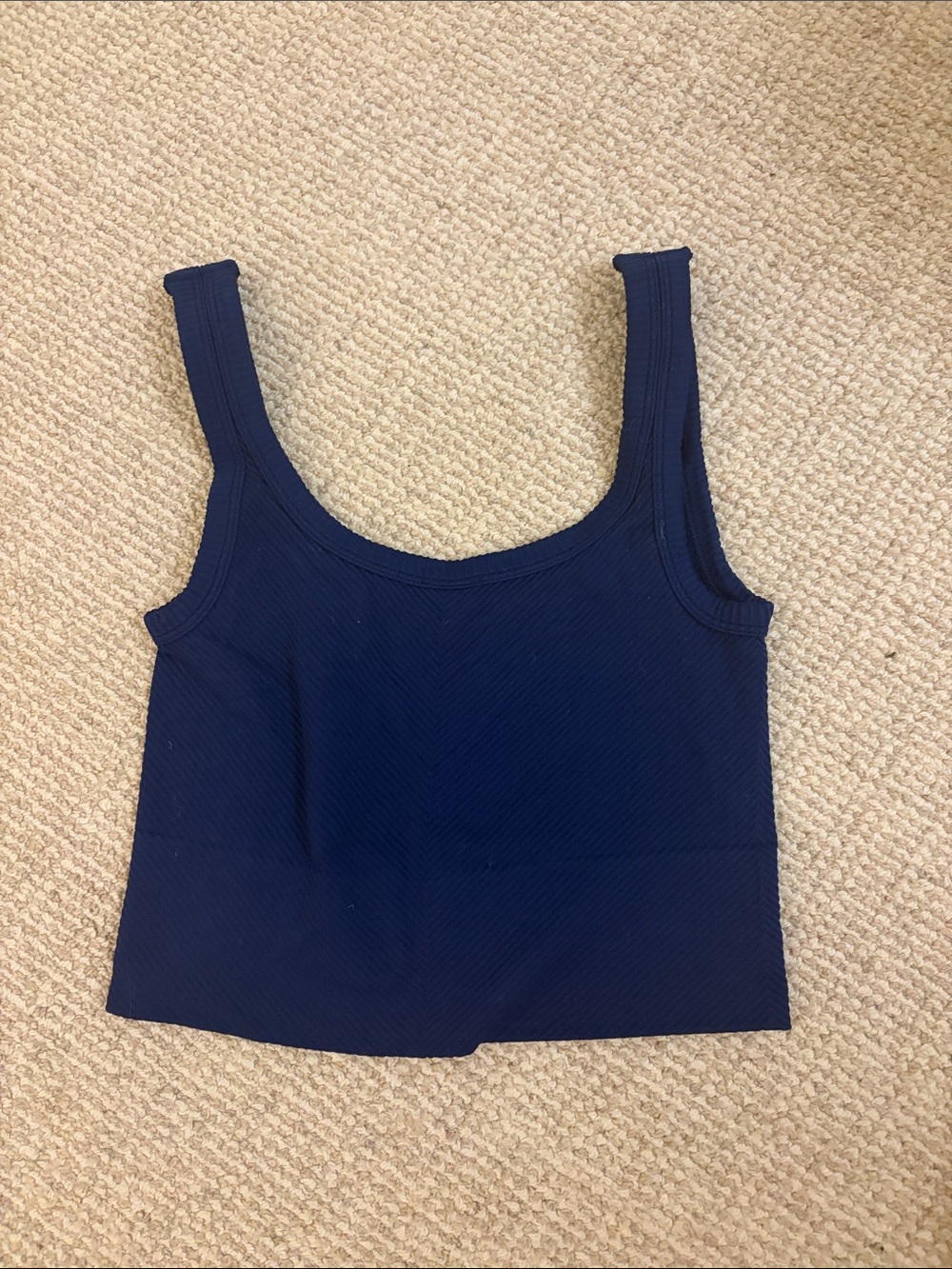 Nikibiki Navy Ribbed Cropped Tank - Picture 3 of 4